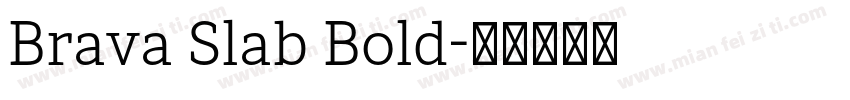 Brava Slab Bold字体转换